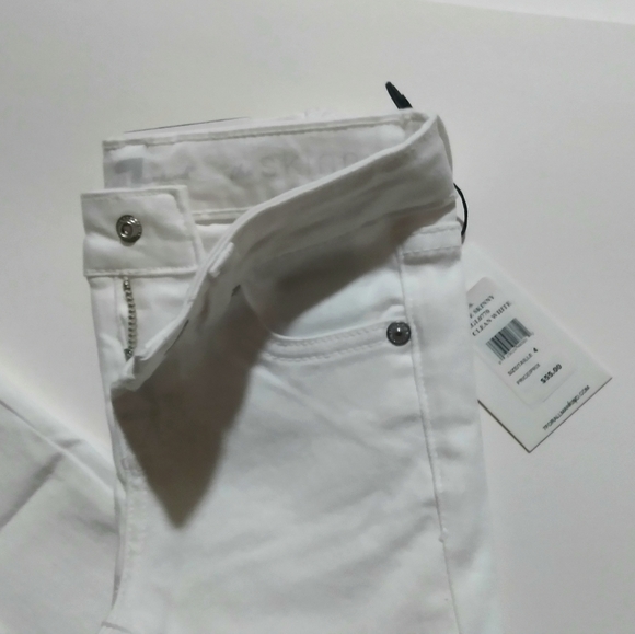GIRLS SZ 4 7 FAM White Skinny - Picture 2 of 4